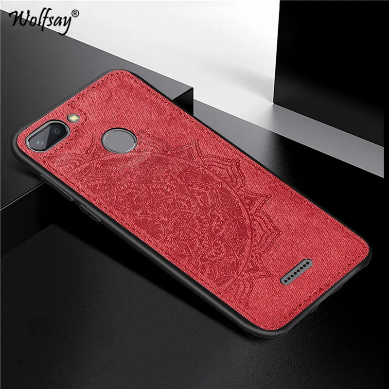 Противоударный мягкий силиконовый чехол из ТПУ с тканевой текстурой для Xiaomi Redmi 6
