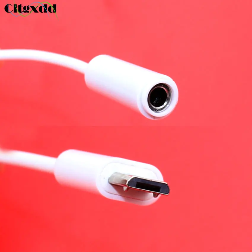

cltgxdd 10pcs White 11cm Audio Cable Lead Adaptor Micro USB plug male to 3.5mm Female Connector headphone Jack Converter