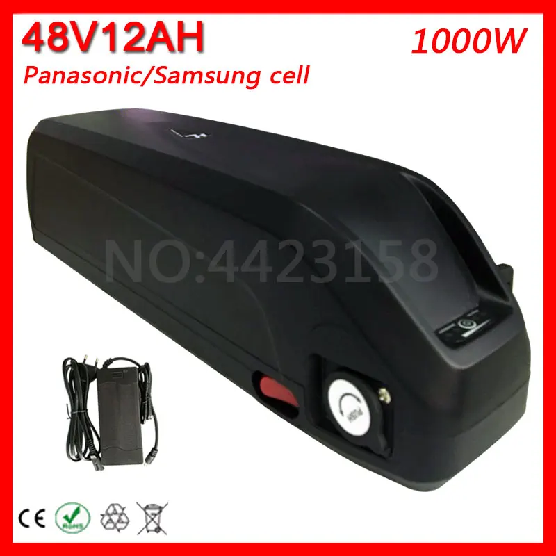 

48V Hailong Ebike Battery 12AH Lithium Battery Pack use Panasonic/Samsung cell for Bafang tsdz2 750W 1000W Electric Bicycle Kit