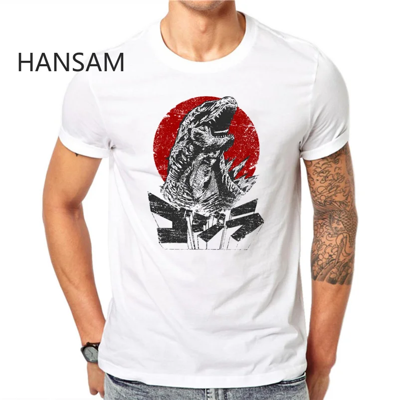 Simple Tyrannosaurus Rex Design Men T-shirt Novelty Male Cool Tops Hipster Style Short Sleeve Casual Tee T Shirts | Мужская одежда