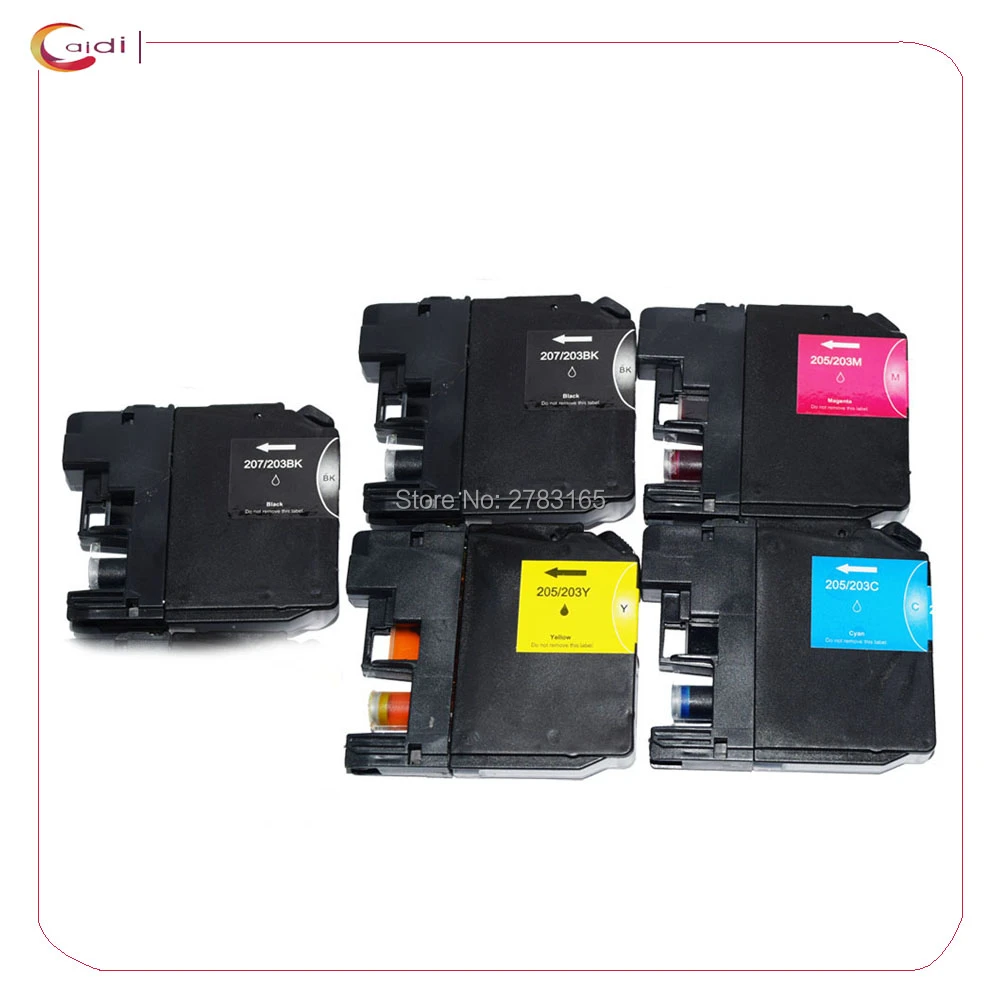 5pcs Compatible LC203 for brother Ink cartridge For MFC-J4620DW MFC-J4320DW MFC-J4420DW MFC-J5520DW MFC-J5620DW MFC-J5720DW ink