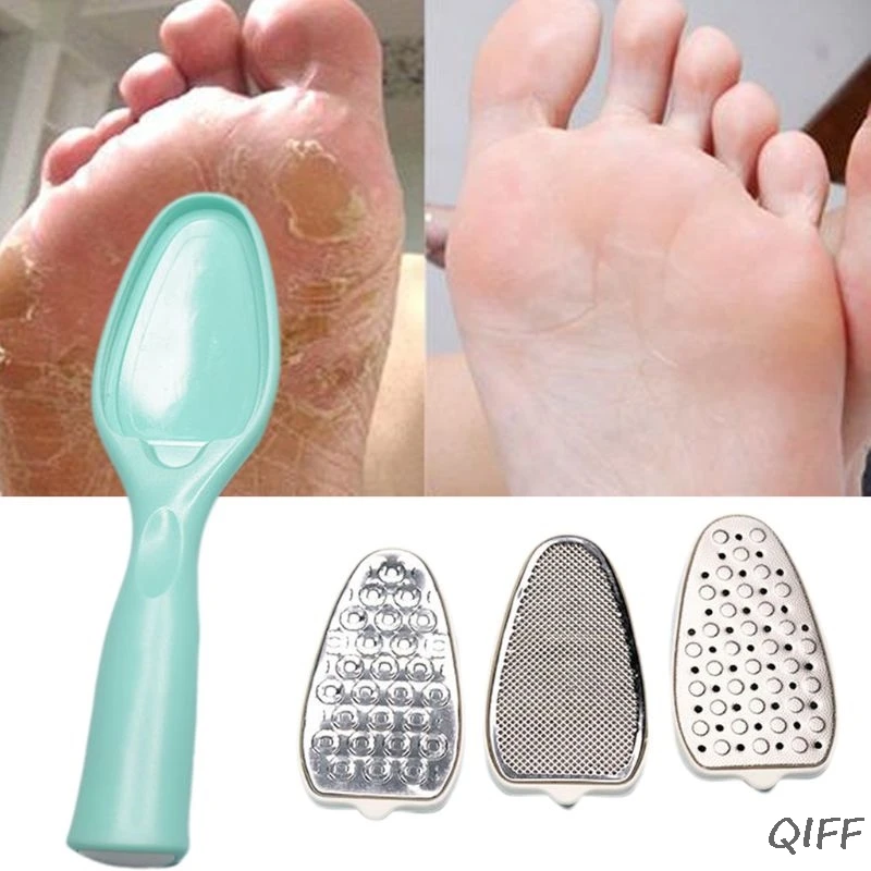 

Stainless Steel Foot Scraper Dead Skin Callus Remover Pedicure Tool with 3 Files