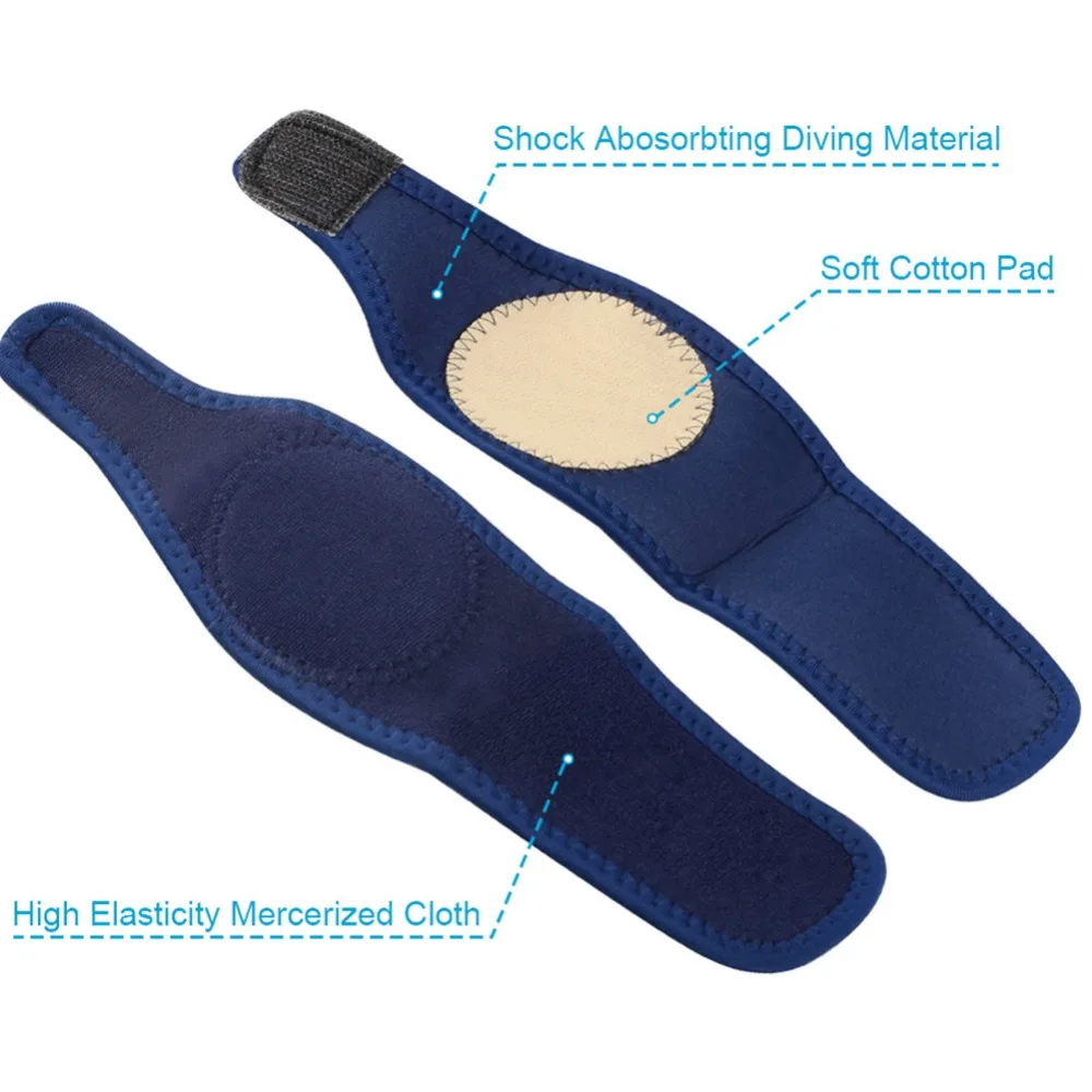 Mounchain One Pair Silicone Blue Bandage Arch Pad N fabric sweat men and women military training running mat ankle protection