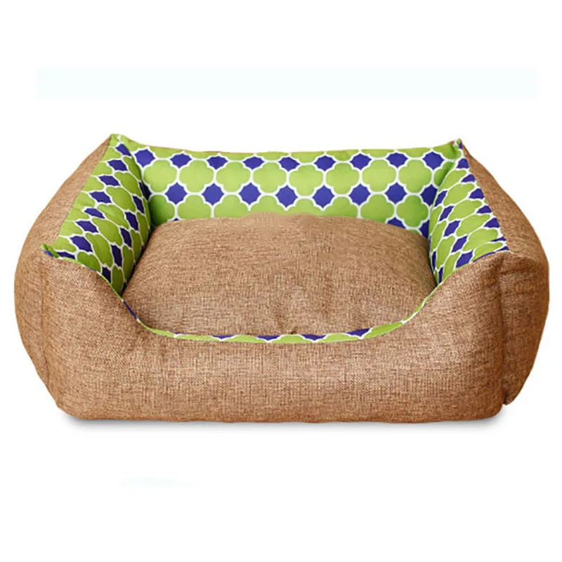 cheap Fashion Thickened Cotton Pet Dog Bed Comfortable Winter Warm Pet Sofa Mat For Large Cotton Cat Bed Indoor Pet House