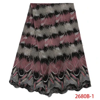 

Swiss Voile Lace in Switzerland High Quality 2019 African Cotton Lace Fabric with Stones for Nigerian Women AMY2680B