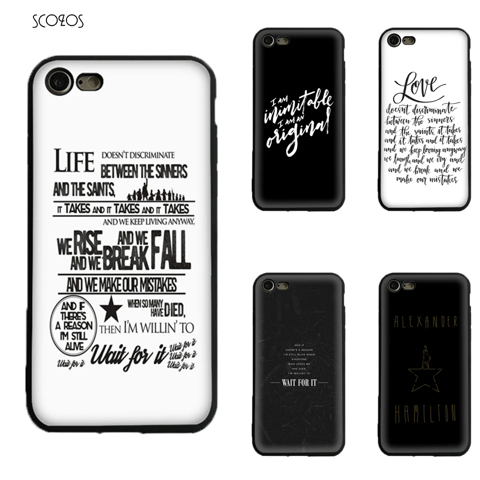 Wait for it Lyrics Silicone TPU phone case soft Cover For Iphone X 5 5S Se 6 6S 7 8 Plus #ia145 |