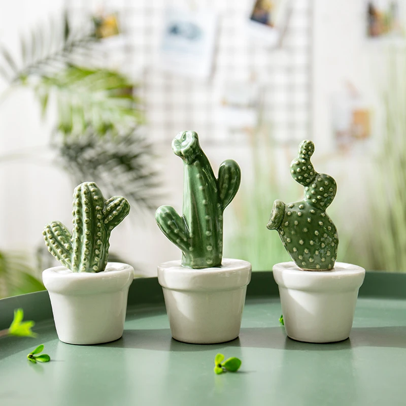 

Creative Nordic Style Home Cactus Potted Green Plant Decoration Coffee Shop Bar Small Furnishings