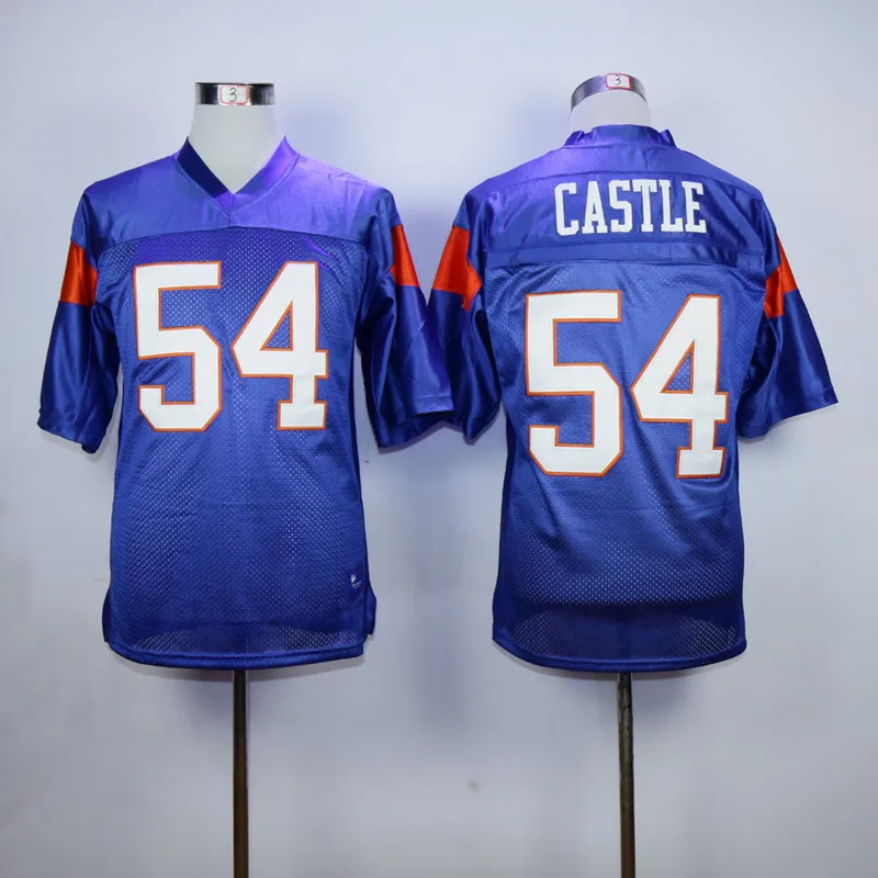 

Football Jersey Movie TV ShowThad Castle 54 Mountain State TV Show Football Jersey-Blue