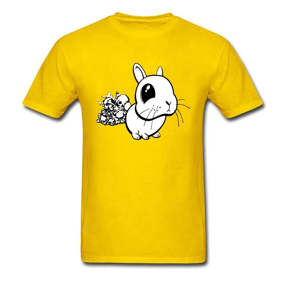 Bunny Europe Top T-shirts for Men Cotton Fabric Summer/Fall T Shirt Slim Fit Sweatshirts Short Sleeve Brand New Round Collar Bunny yellow