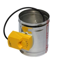 125 мм из нержавеющей стальной клапан с подачей возуха Демпферная заслонка круглый регулируемый объем воздуха регулирующие заслонки Электрический три позиции воздушный клапан заслонка 220V