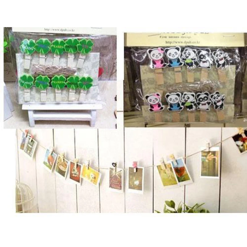 10Pcs DIY Paper Photo Wall Picture Hanging Album Frame Clips Home Bedroom Decor