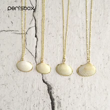 Peri'sBox Bohemia натуральное Морская раковина ниспадающее ожерелье на шею летнее многослойное очарование Чокеры пляж Каури раковина ожерелья ювелирные изделия