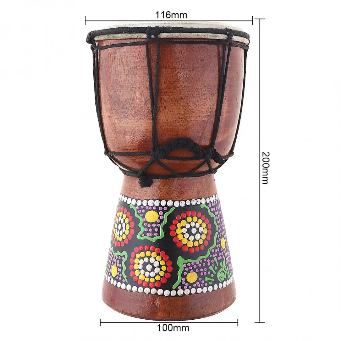 4 дюймов 6 дюймов Профессиональный Африканский Djembe барабан дерево козья кожа хороший звук традиционный музыкальный инструмент