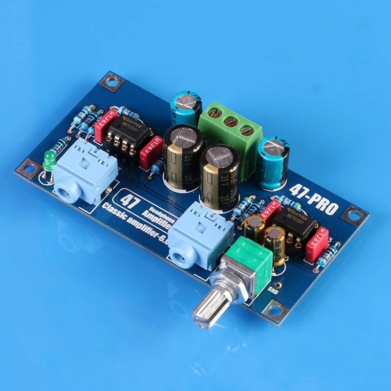 Clover A2 Hifi Classic CNC Militar 47 PCB Headphone Amplifier DIY Kit Board Portable Power Headphones Amp Parts Free Shipping |