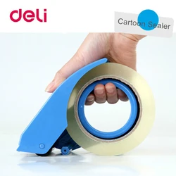 Deli 2PCS Tape Dispenser Manual Sealing Device Tape Cutter Baler Carton Sealer Width 48mm Packager Cutting Machine 801 Deli 2PCS Tape Dispenser Manual Sealing Device Tape Cutter Baler Carton Sealer Width 48mm Packager Cutting Machine 801