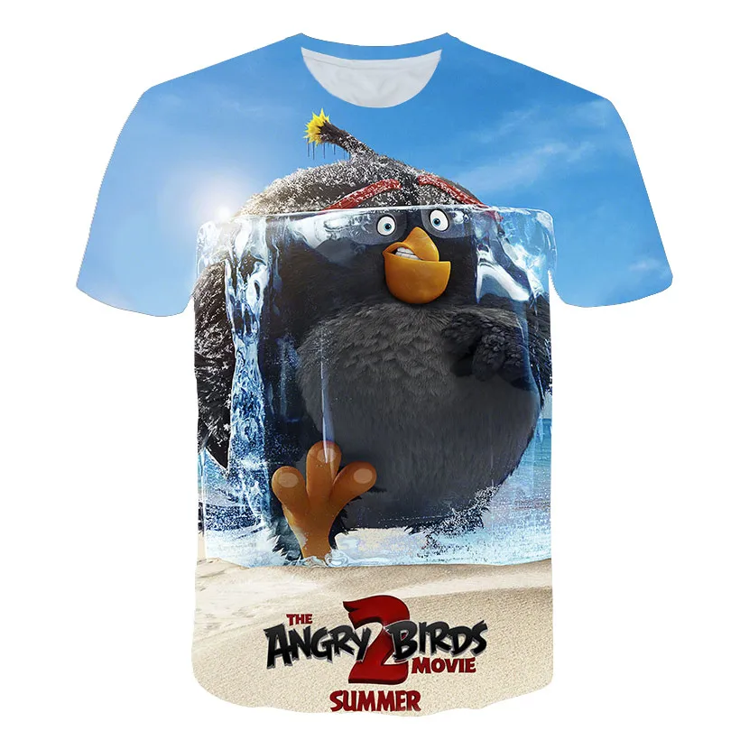 Новое поступление 2019 футболка с 3D принтом &quotAngry Birds Movie 2&quot для мужчин и женщин
