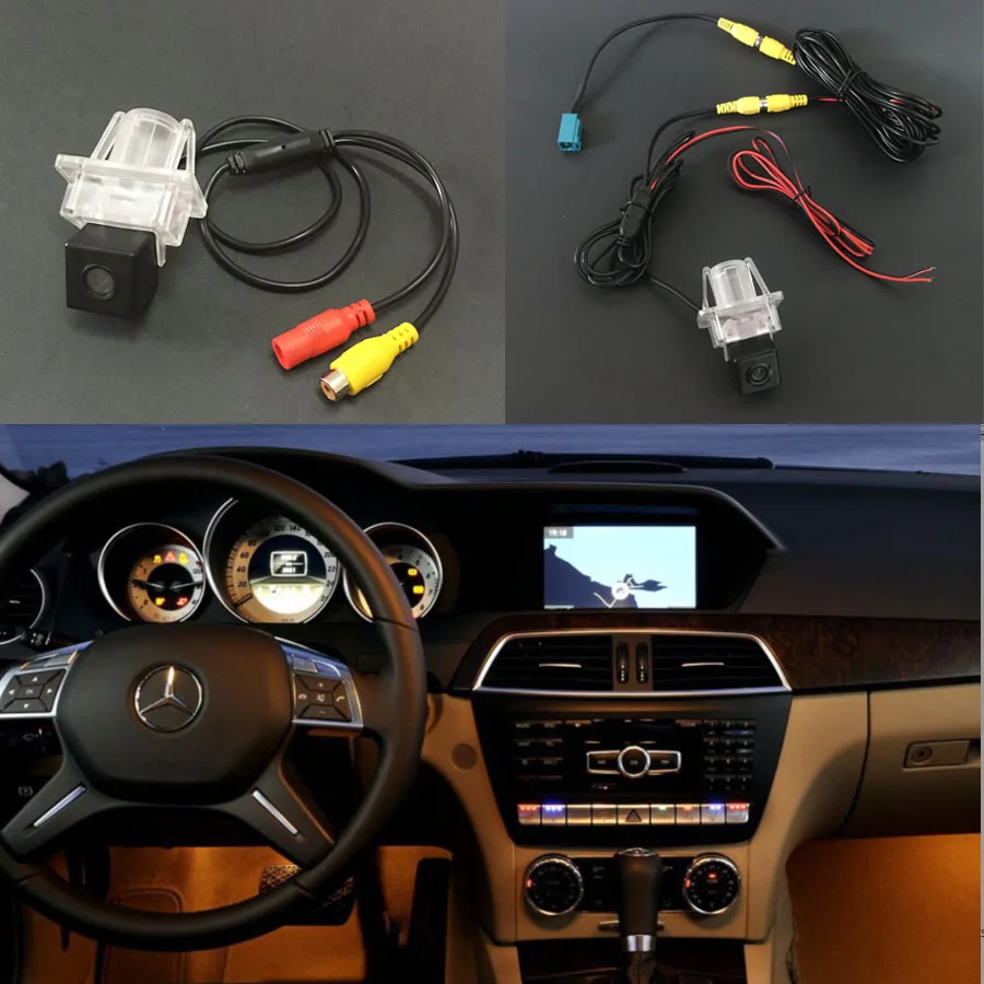 Thehotcakes Auto Ruckansicht Kamera Sets Fur Mercedes Benz C Klasse W204 2007 2014 Back Up Reverse Kamera Rca Original Bildschirm Rear View Camera Set Rear View Camerarear Camera View Aliexpress