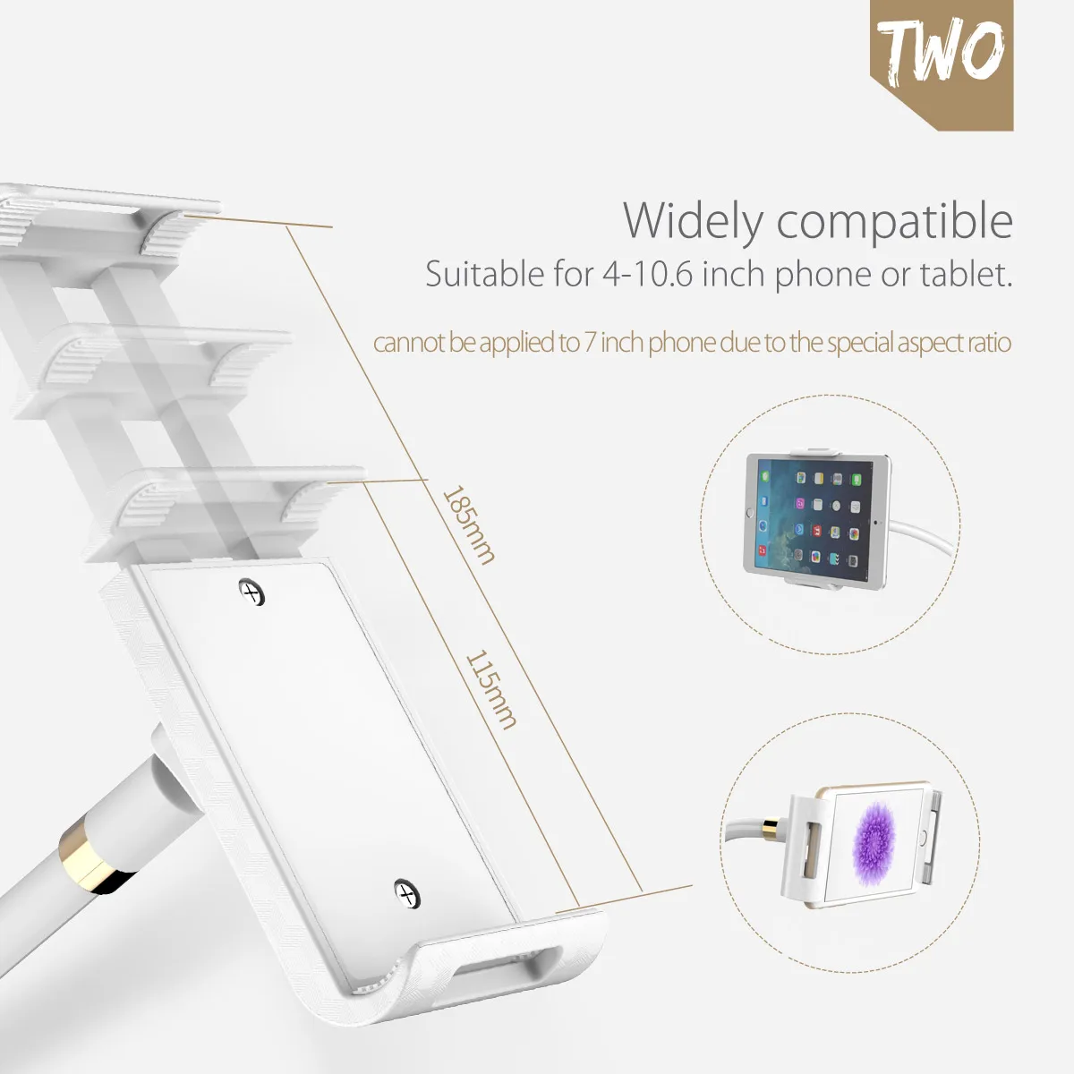  ORICO Lazy Phone Holder Bed Table 360 Degree Adjustable Mobile Phone Stand Flexible Rotating Bracke