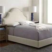 rivet camelback contemporary fabric sleeping bed King size bedroom furniture China