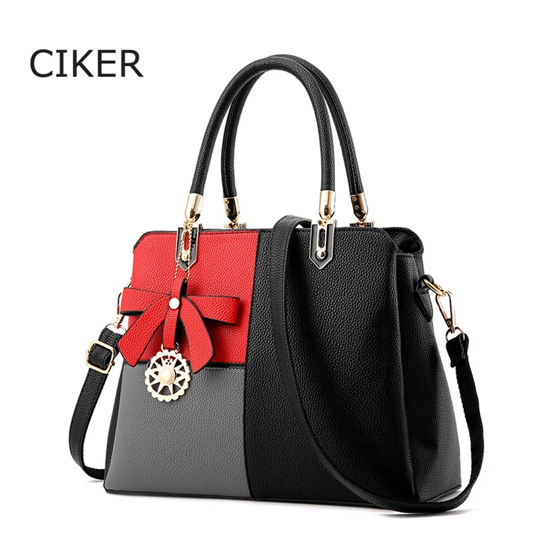 CIKER Bow Pendant Women Leather Handbag Luxury Fashion Bags Handbags Women Famous Brands Bolsos Feminina Women