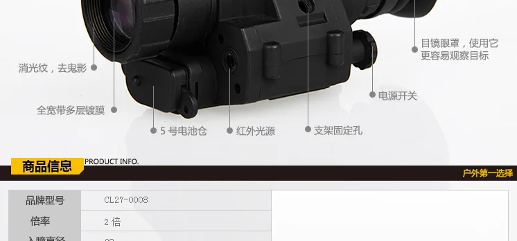 Лидер продаж! Камуфляж Охота ночного видения riflescope Монокуляр устройство ночного видения очки PVS-14 цифровой ИК осветитель