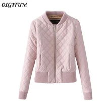 Новинка, осенне-зимняя женская куртка, Женская куртка-бомбер, приталенная короткая розовая куртка из искусственной кожи, женские свободные куртки