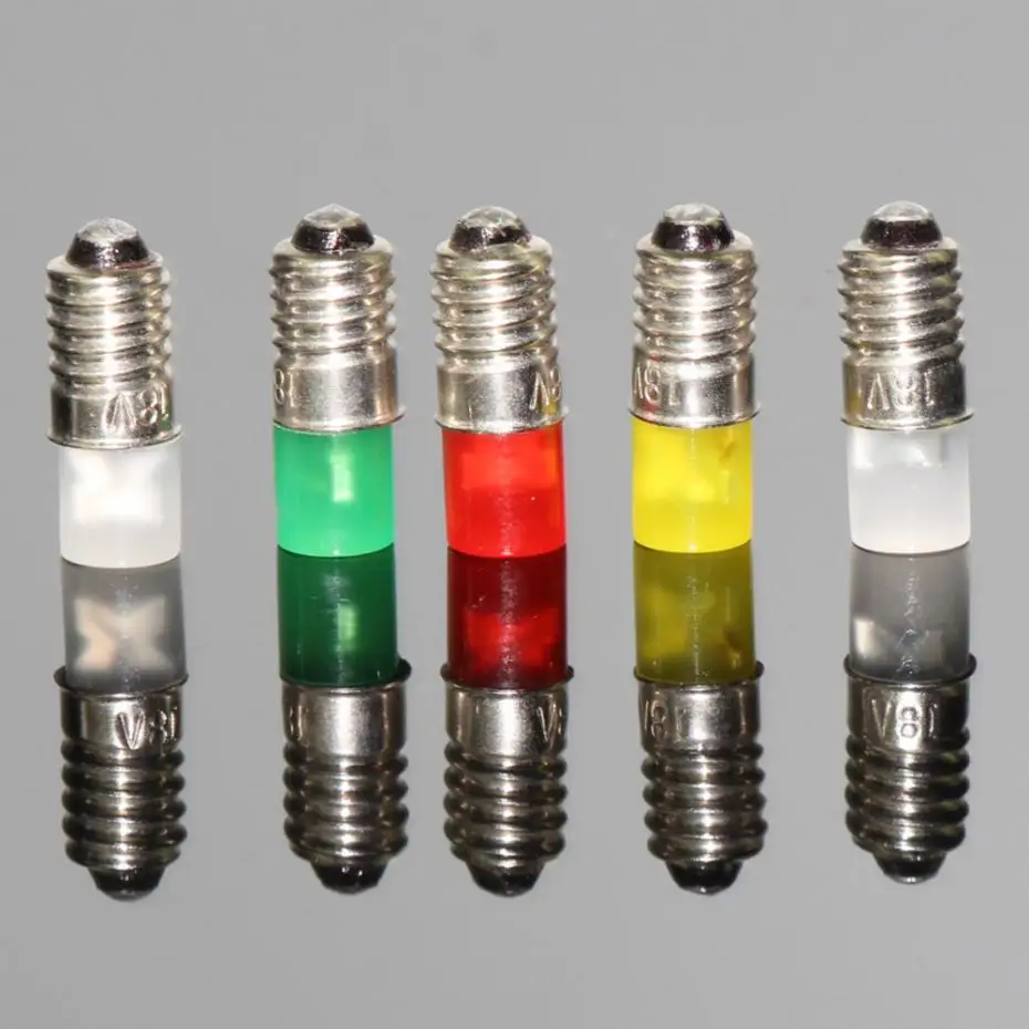 

E503 10PCS Colorful LEDs Screw Bulb H0/TT/N Scale NEW E5 E5.5 16V-19V