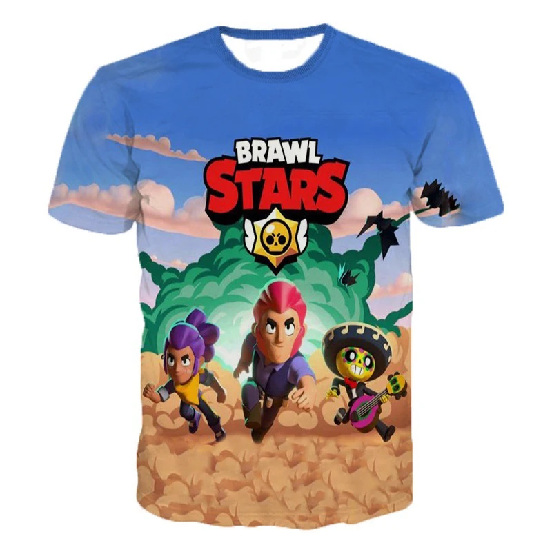 

Funny 3D Printed T Shirts Spring Tops Game Brawl Stars Summer Tees Men Short Sleeve Cool Personaity Printing T Shirts Fashion
