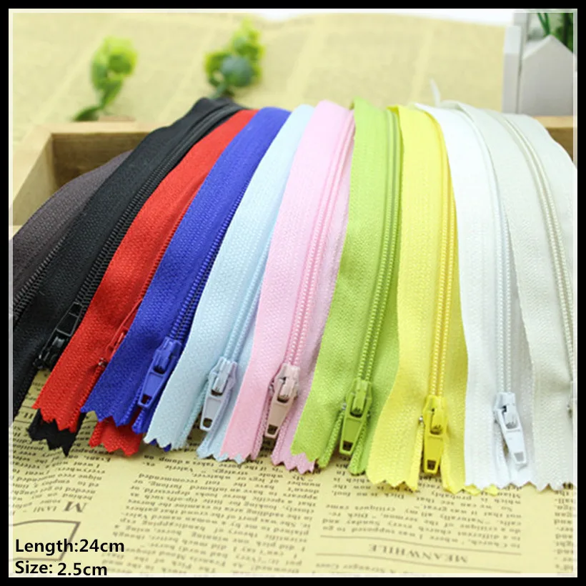 

total length 24m mix nylon Zipper 20pcs 3# DIY Nylon Coil Zipper For Sewing Cushion/Back Tailor Tools,clothing accessories