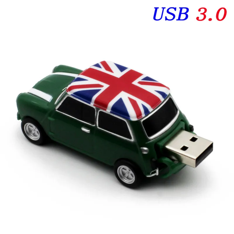 Корабль Symulacja samochodu 64 ГБ, USB, мини Kreatywny Cooper Samochody Modelu usb 3,0 флэш-карта памяти, Флеш накопитель 16 ГБ 32 ГБ 64 ГБ - Цвет: Mini (green)