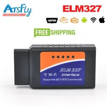 Hot V1.5 ELM327 WIFI OBD2 / OBDII Auto Diagnostic Tool ELM 327 WiFi Diagnostic Tool Free Shipping