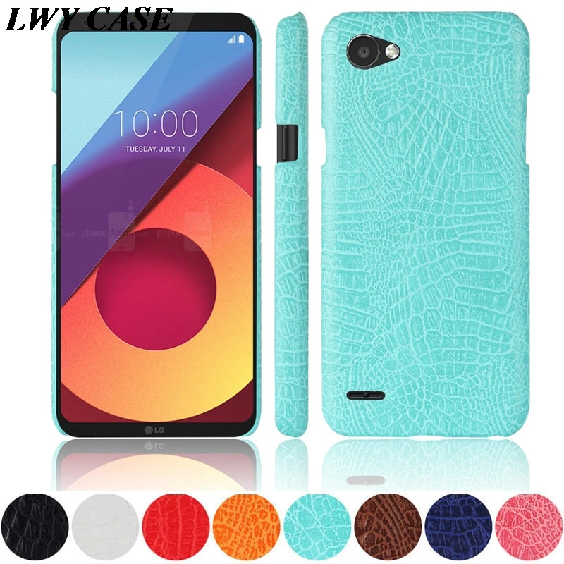 

For LG Q6 Luxury Crocodile PU Leather Skin Hard PC Back Cover protective Phone Case For LG Q6 a alpha Q6a Q 6 M700