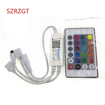 

DC 5V 12V 24V Mini Bluetooth WiFi LED RGB RGBW Controller iOS Android APP 24Key IR Remote Controler for 3528 5050 LED Strip S10