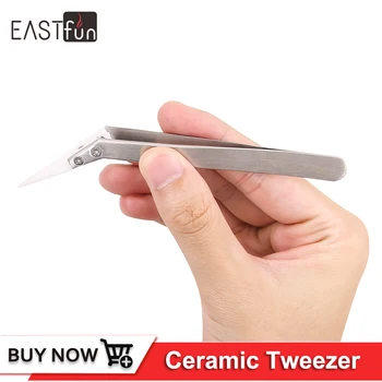 

Original Veeape Ceramic Tweezer with Stainless Steel Handle Curved Tweezers Vape Electronic Cigarette DIY Tool For RDA RTA RDTA
