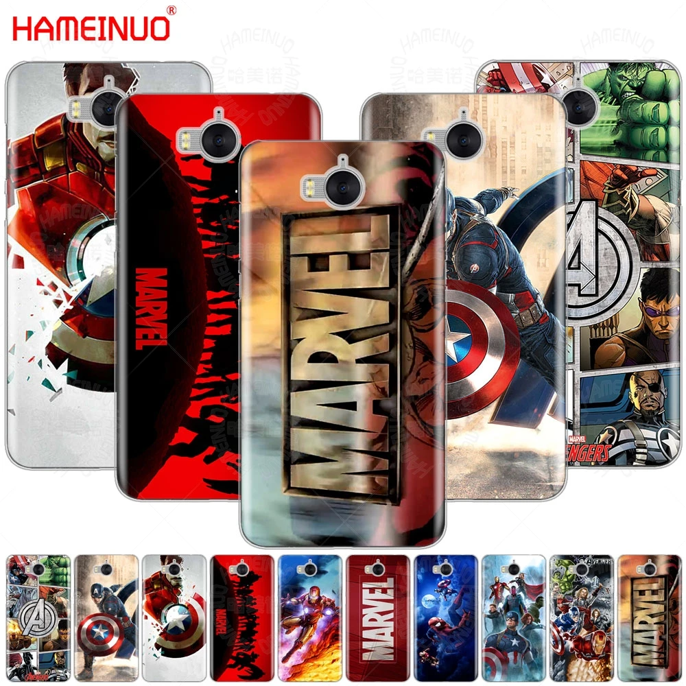 

HAMEINUO Marvel Superheroes cell phone Cover Case for huawei honor 3C 4X 4C 5C 5X 6 7 Y3 Y6 Y5 2 II Y560 Y7 2017