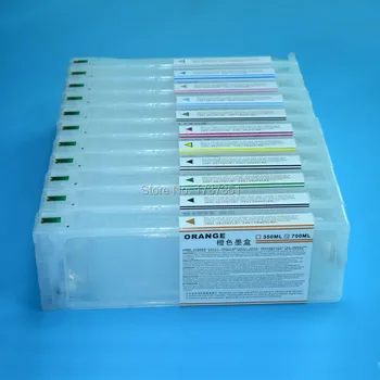 

11 color 700ml t6371-t6379 refill ink cartridge with chip and chip resetter for Epson Stylus Pro 7900 printer