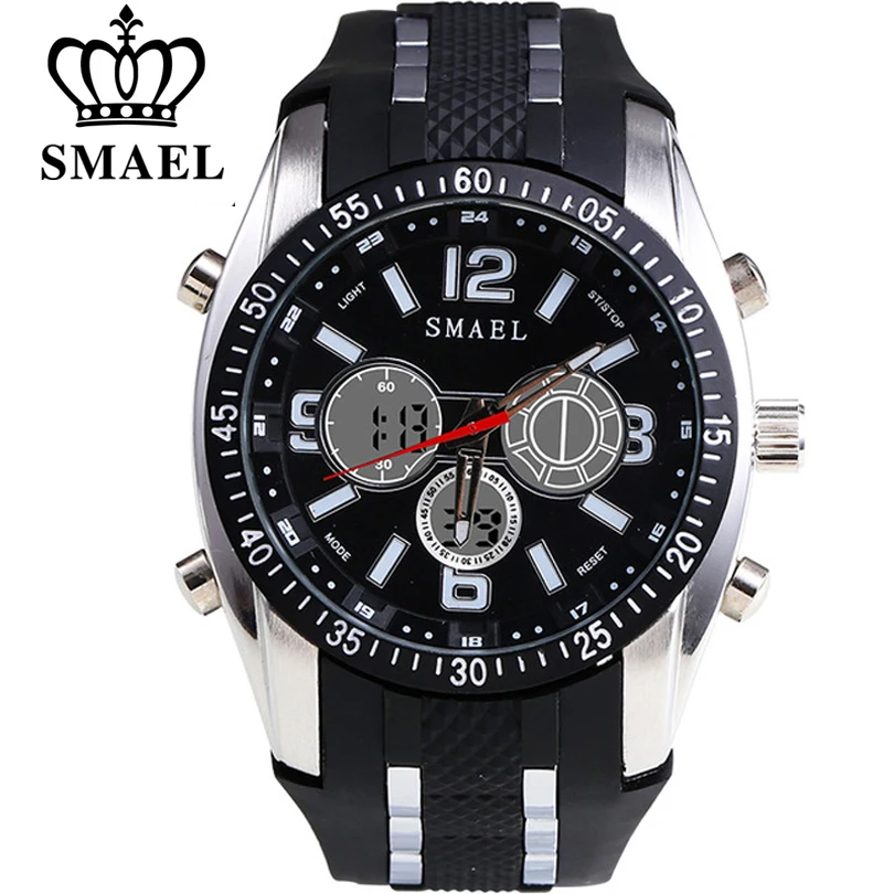 Часы SMAEL мужские спортивные армейские кварцевые цифровые|masculino|masculinos relogiosmasculino
