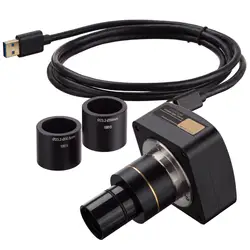 AmScope 2MP микроскоп камера для Lowlight флуоресценции + калибровки слайд камера MU200-BI-CK