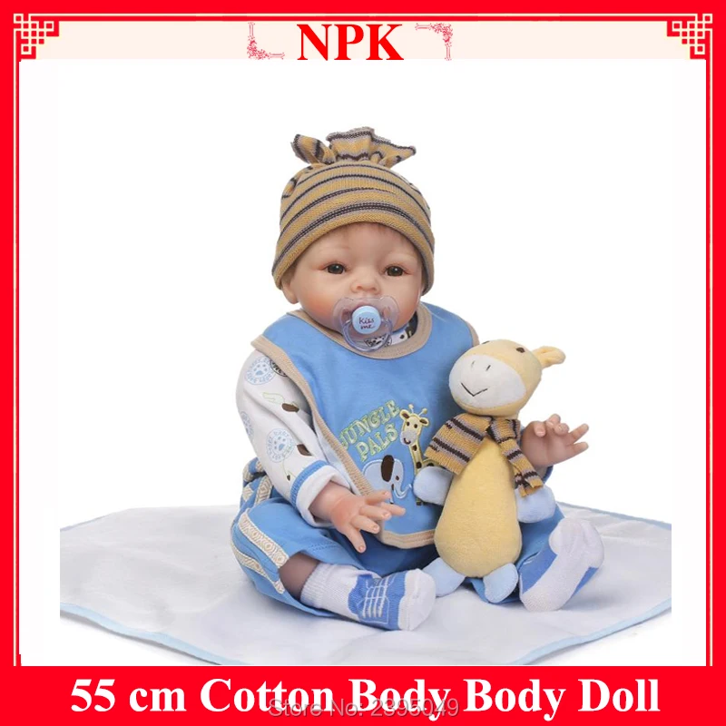 

2018 New Arrival 22Inch Silicone Vinyl Real Soft Touch Baby Reborn 55cm Lifelike Newborn Baby Children Christmas Gift Sweet Baby