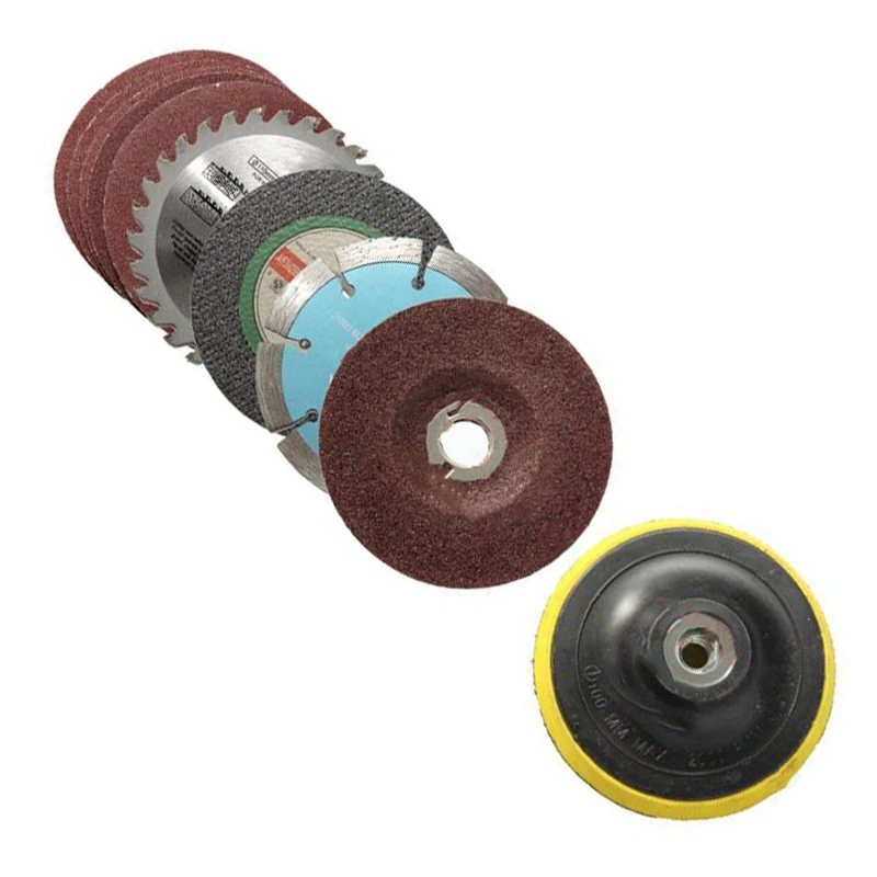 15pcs Hand Cutting Drill Seat Stand Polishing Grinding Seat Stand Holder Set Fix Machine Bracket Polish Pad Wrench Set