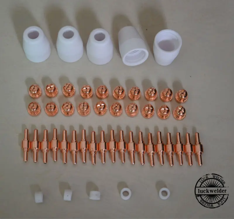

30/40A PT31 Air Plasma Cutting Torch Tip Spare Gun Consumables Tips Electrodes 50pcs