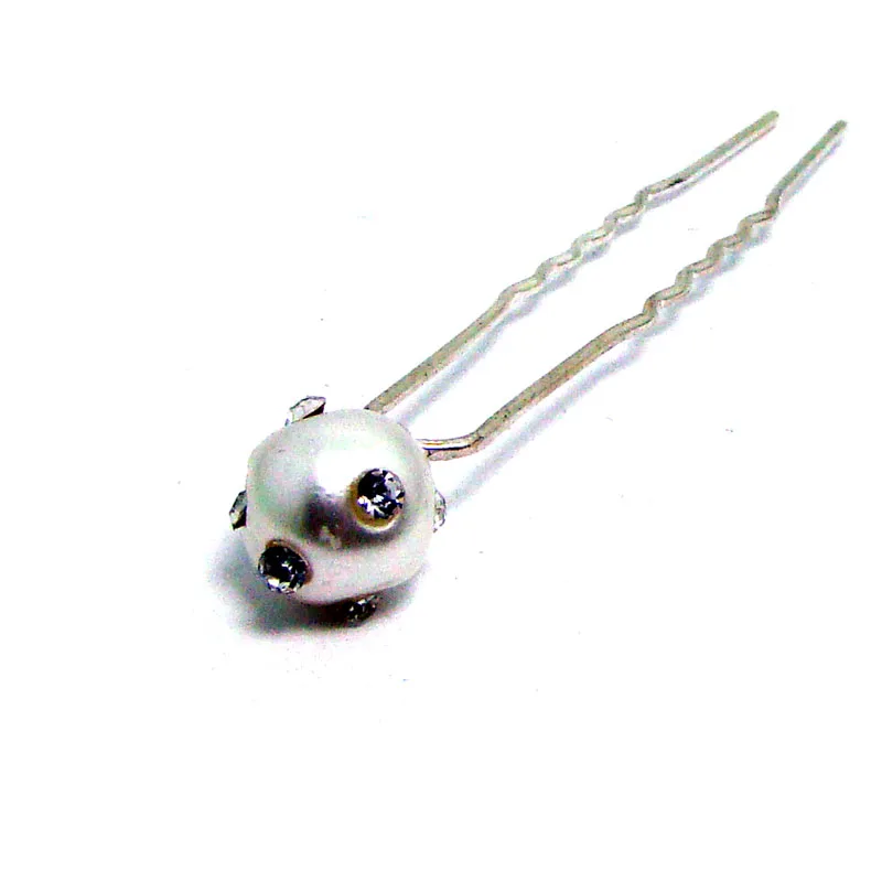 

Crystals 12mm pearl 65mm long hair fork fashion wedding ornament jewelry accessories 12Pcs x new