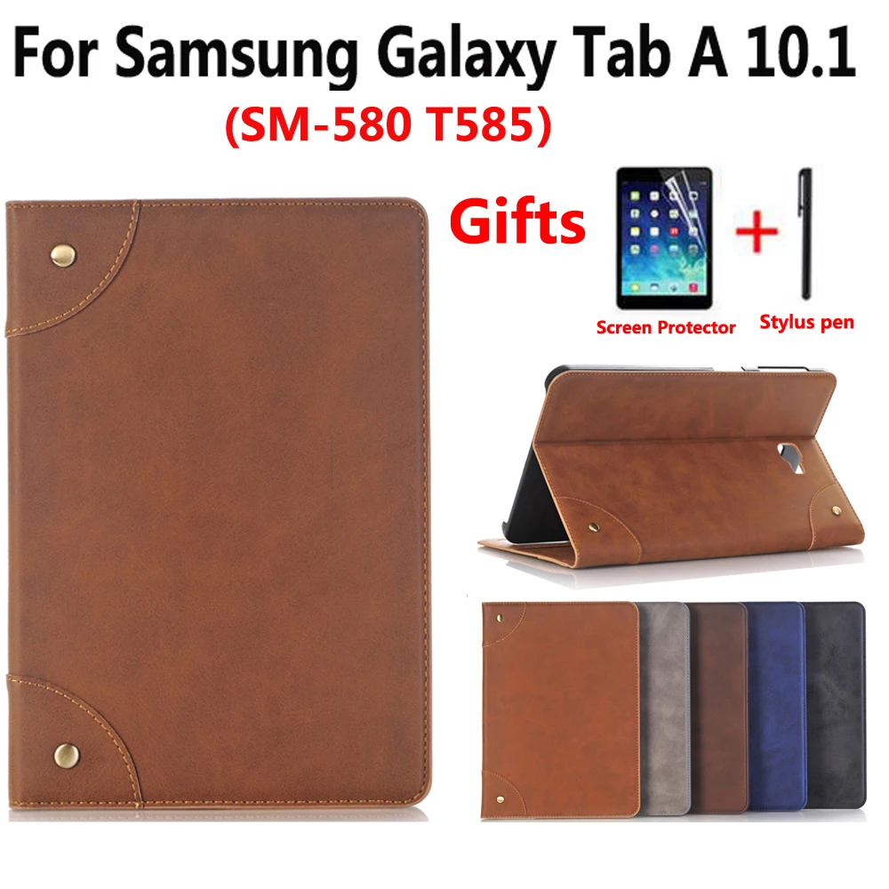

Leather Case For Samsung Galaxy Tab A A6 10.1 2016 2019 SM-T580 SM-T585 T580 T585 SM-T510 SM-T515 T510 T515 Luxury Flip Cover