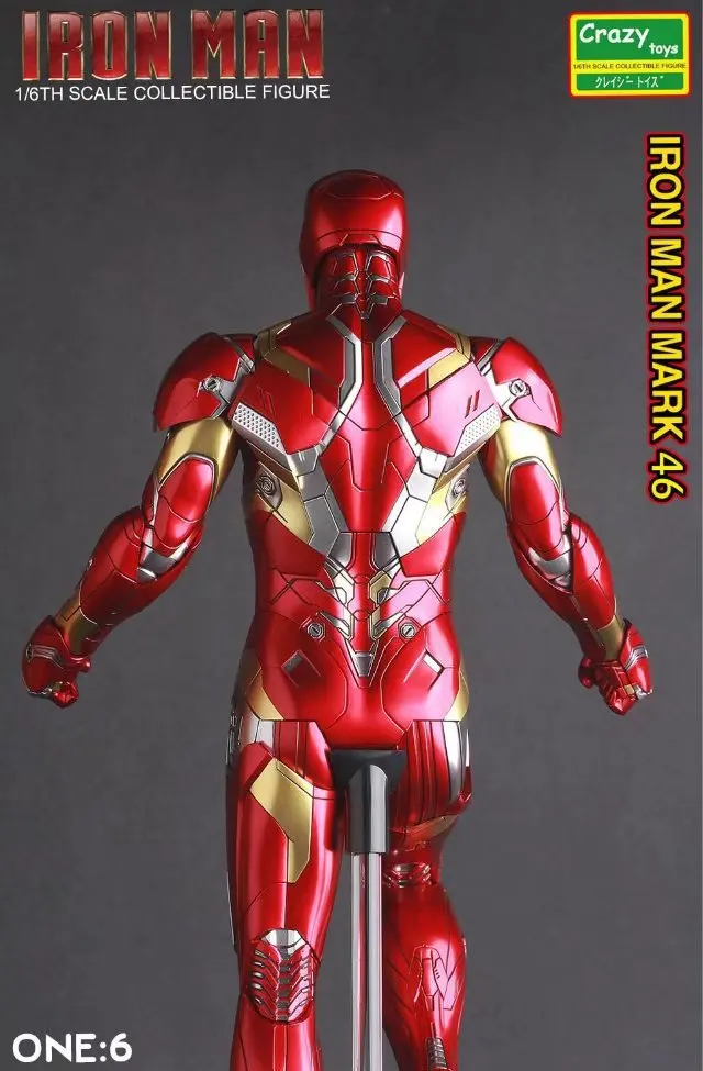 Crazy Toys Iron Man Mark XLVI Action Figure 1/6 scale painted Figure IronMan Mk46 Marvel PVC Action Figures Toy Brinquedos