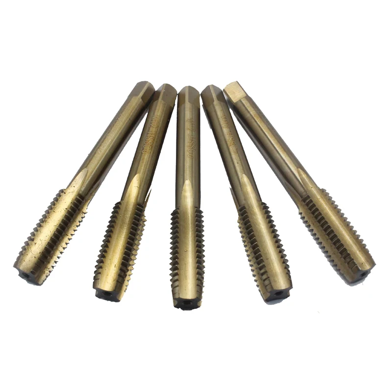 

5PCS M12 1.75 H2 Machine Screw Tap Straight Flute HSS H2 M10X1.5 Metric Tap Pitch Thread Tap Drill Machine Metal Tool