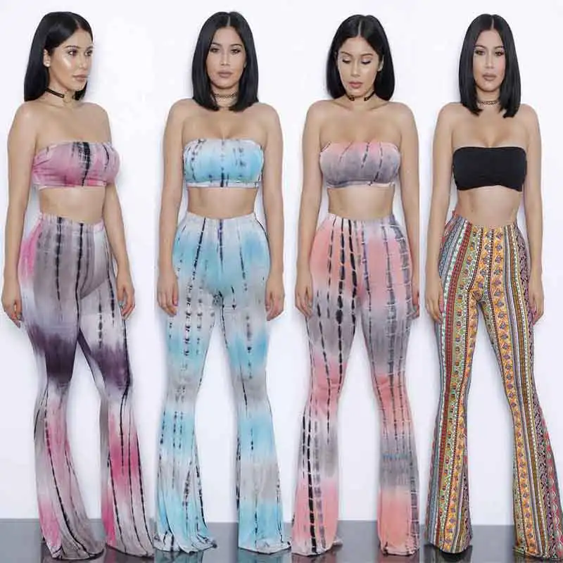 tie dye flare jumpsuit