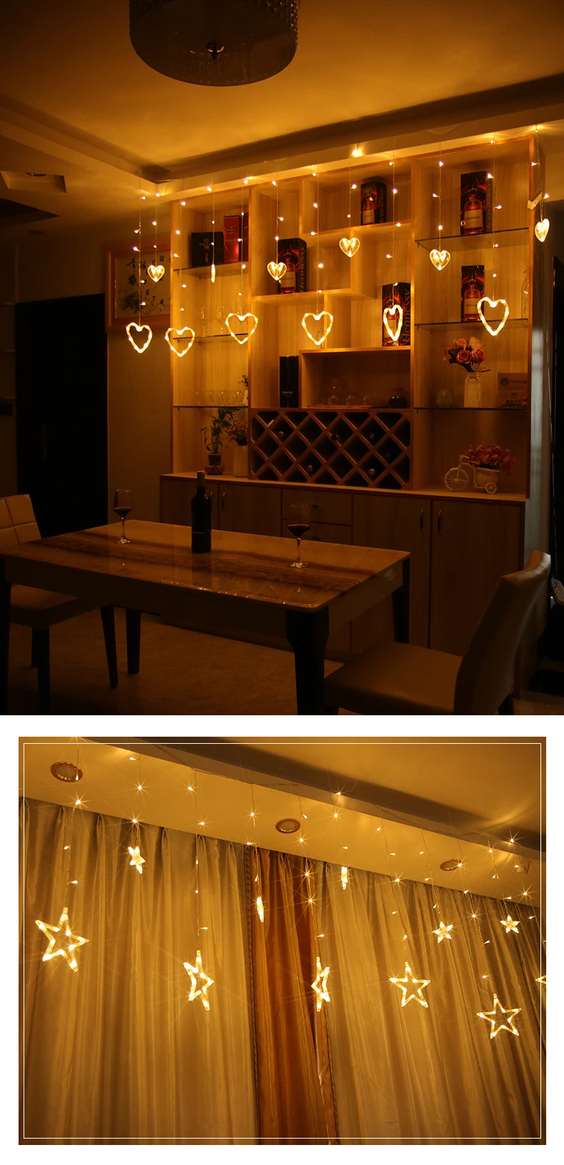 Luzes de Natal Lâmpada para Festa do Casamento Casamento do Feriado ao ar Romântico Amor Levou Luz Indoor e iluminação Decorativa Cortinas Amor do Feriado ao ar Livre 10 interior ao ar livre decorativo amor cortinas