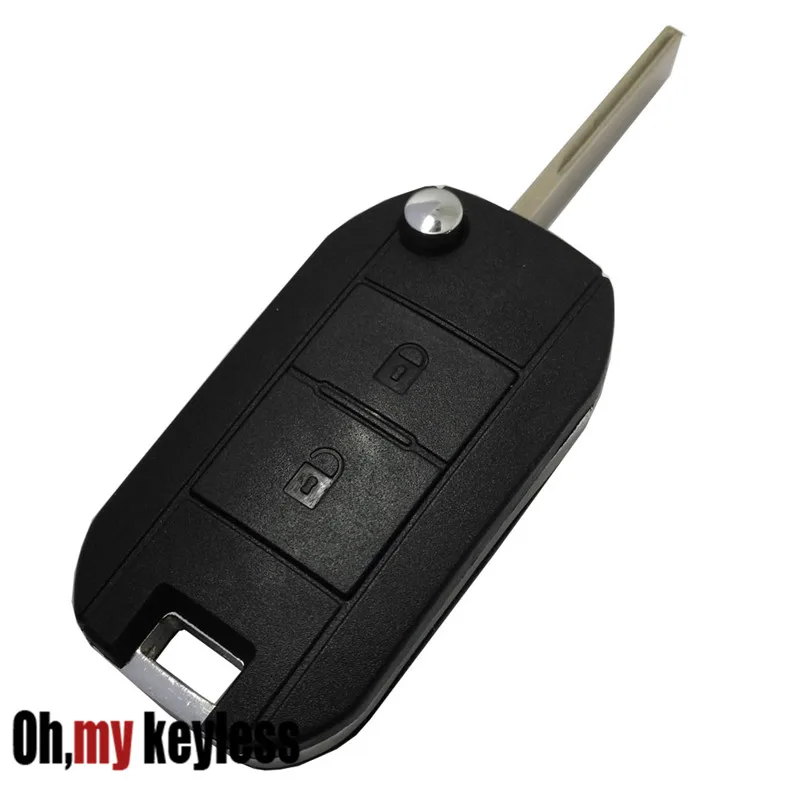 

Modified car key shell for peugeot 207 307 308 407 remote control key case for citroen c2 c3 c4 c5 entry keyless key housing
