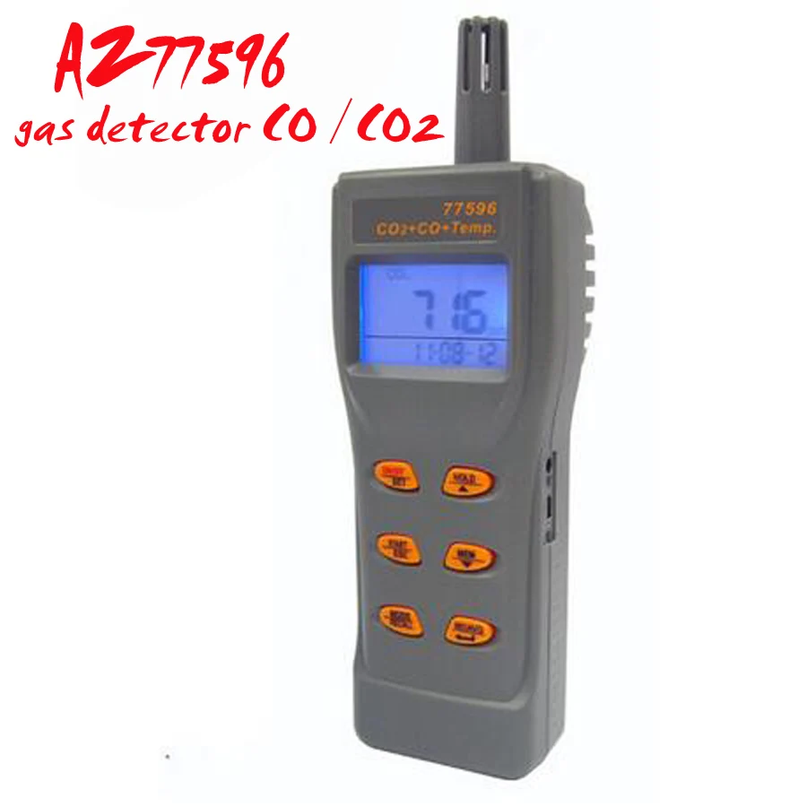 AZ77596 carbon dioxide detector CO2 CO Detector Tester 2 in 1 Gas