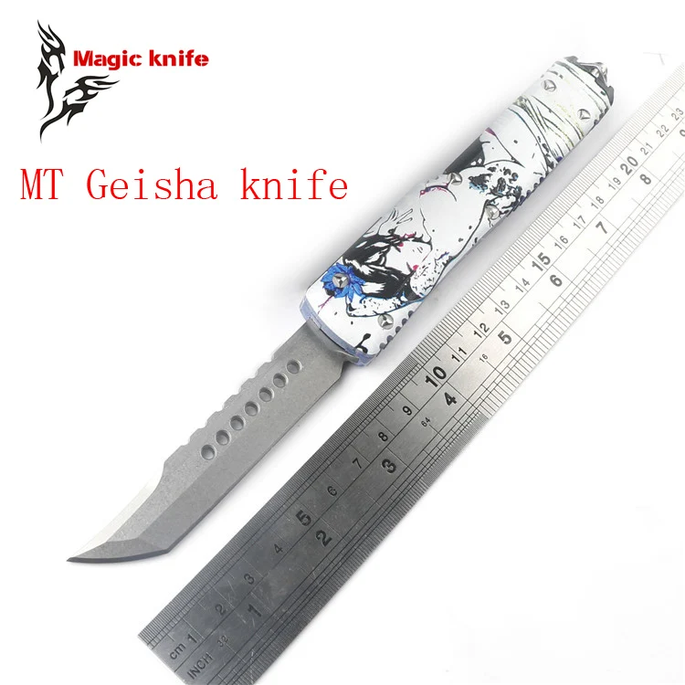 Дешевый MTknife Мирко UT70 UTX85 MT качество D2 острое лезвие выживания охотничий нож T6061 алюминиевая ручка OutdoorGeisha 3D рельефная печать